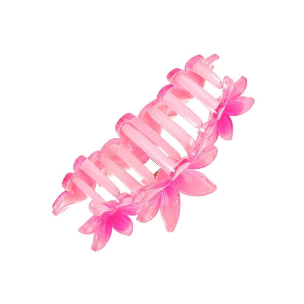 Gheare de păr cu flori mari, 4,3 inci, femei, fete, crab, gheare de păr hawaiian pentru păr subțire, mediu