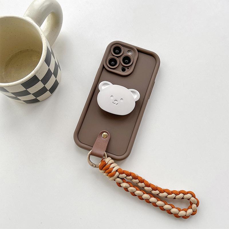 Metal Bear Airbag Holder, Mobile Phone Case Iphone15Promax Portable Rope, Suitable For Apple 14 Diagonal Span Rope 16.