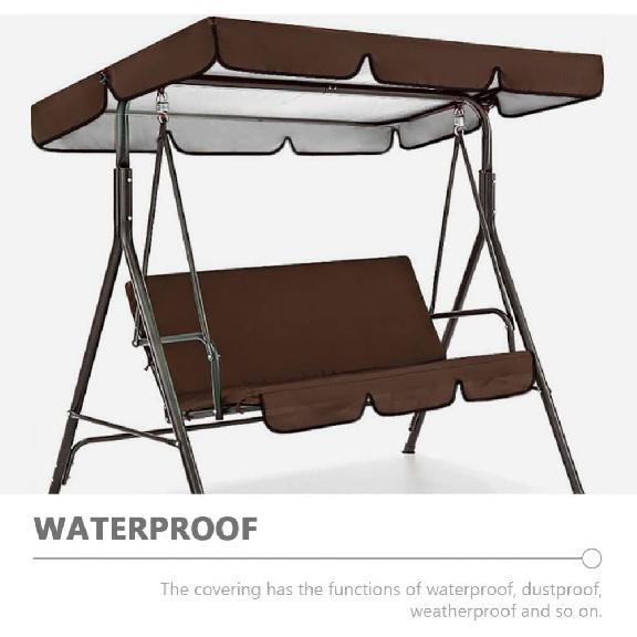 

HANABASS Сменный навес для качелей, Верхняя крышка для качелей-веранды, Водонепроницаемая верхняя крышка для садовой мебели для патио, сада, качелей