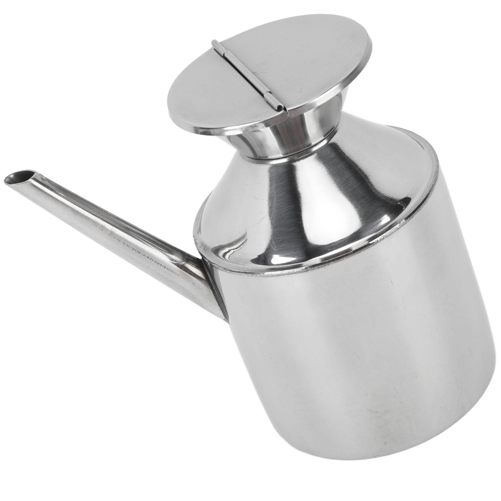 Stainless Steel Oil Can Multipurpose Oil Container Oil Dispenser Bottle for Soy Sauce Vinegar Cooking Wine