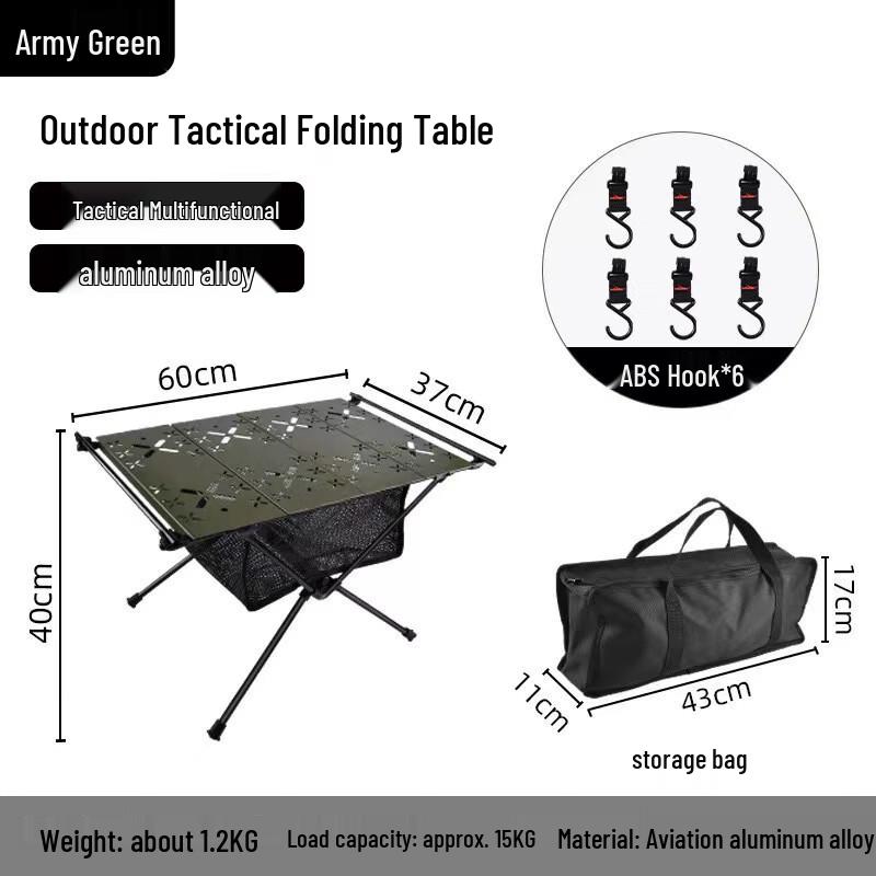 Miss Yizi Portable Lightweight Aluminum Folding Camping Table