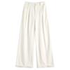 2026 Spring Women's Tencel Wool High-Waisted Wide-Leg Pants - Casual Loose Drapey Slimming Floor-Length Trousers