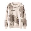 Retro Jacquard Cashmere Women's Round Neck Sweater - 2025 Autumn/Winter Collection