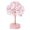 Color Crystal Money Tree Copper Wire Wrapped Agate Fluorite Base Potted Plants Stone Crafts Gemstone Reiki Chakra Feng Shui Tree
