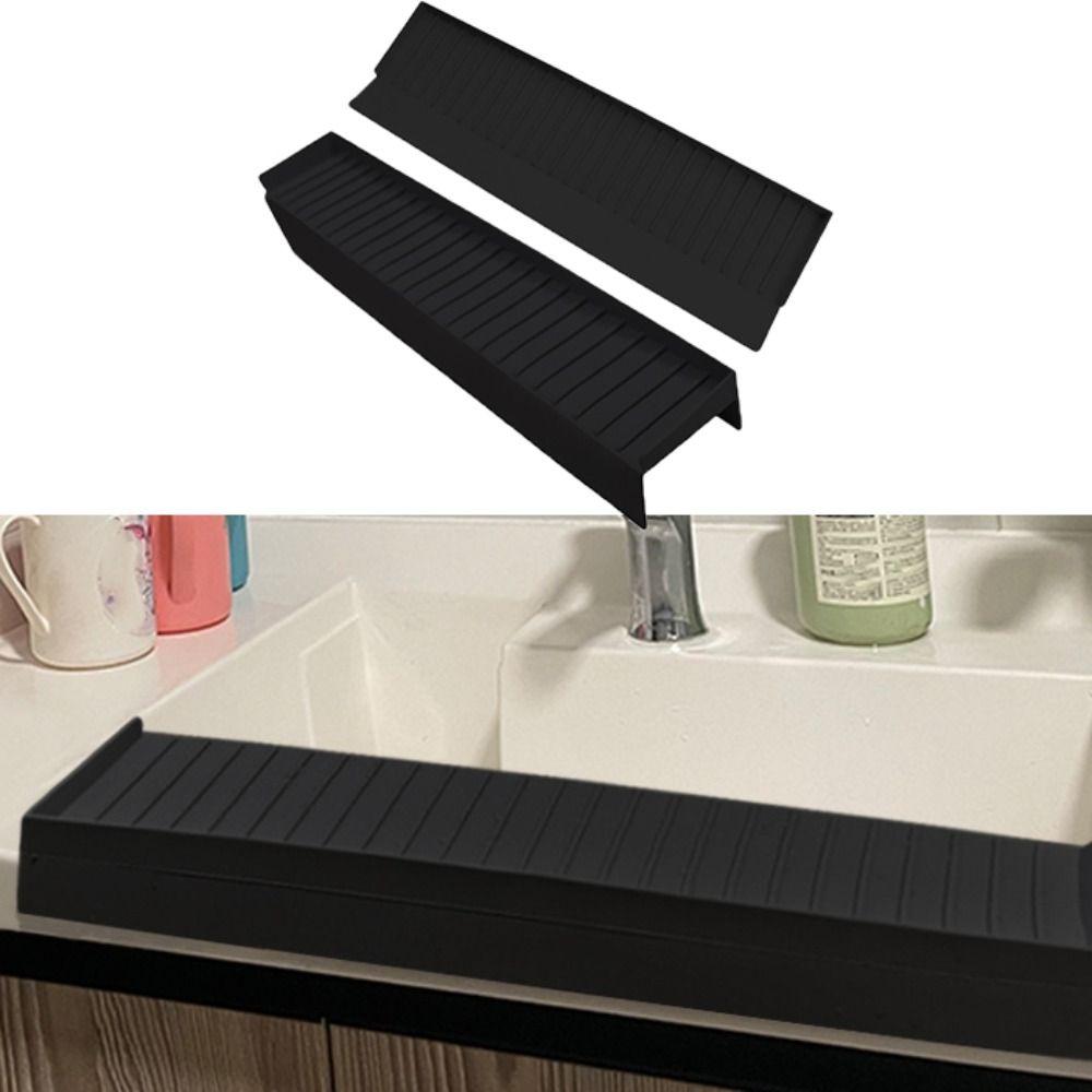 Drainable Faucet Splash Guard Silicone Sink Rim Splash Protector  Washbasin