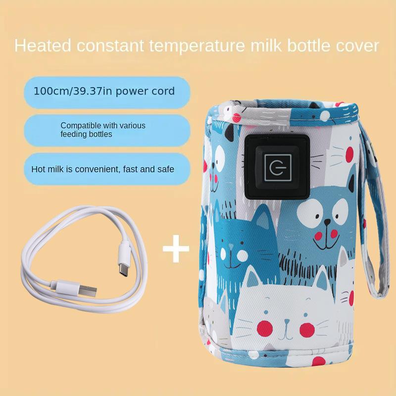 USB Milk Water Warmer, Travel Stroller Insulated Bag, Nursing Bottle Heater, Portable Bottle Feeding Warmer, Christmas, Halloween