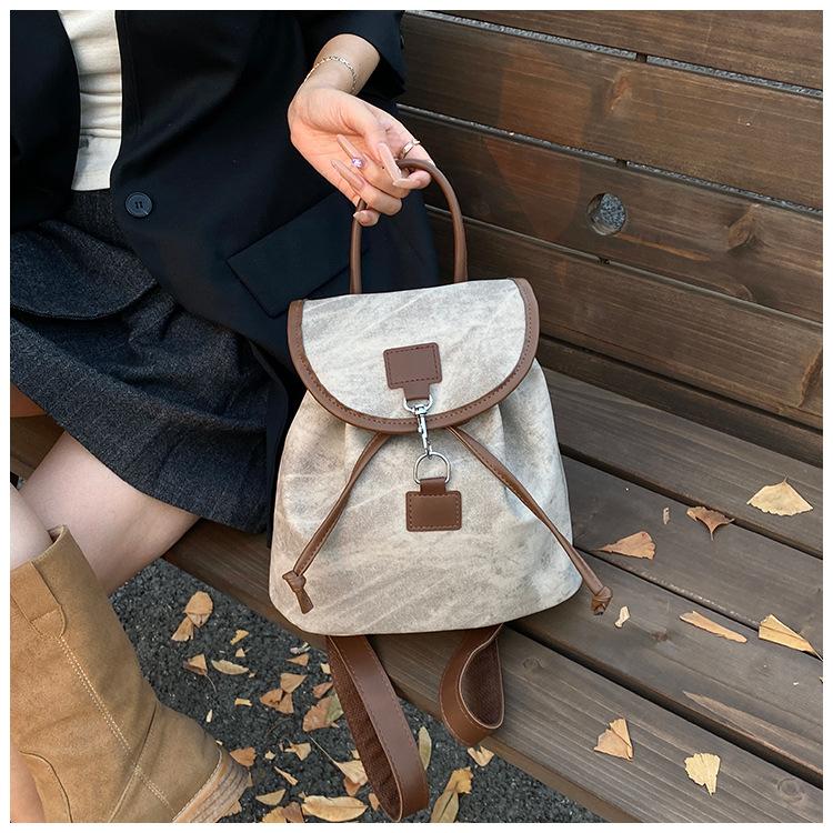 Women's Faux Leather Retro Backpack Fashion Commute Shoulder School Bag Lightweight Casual Daypack