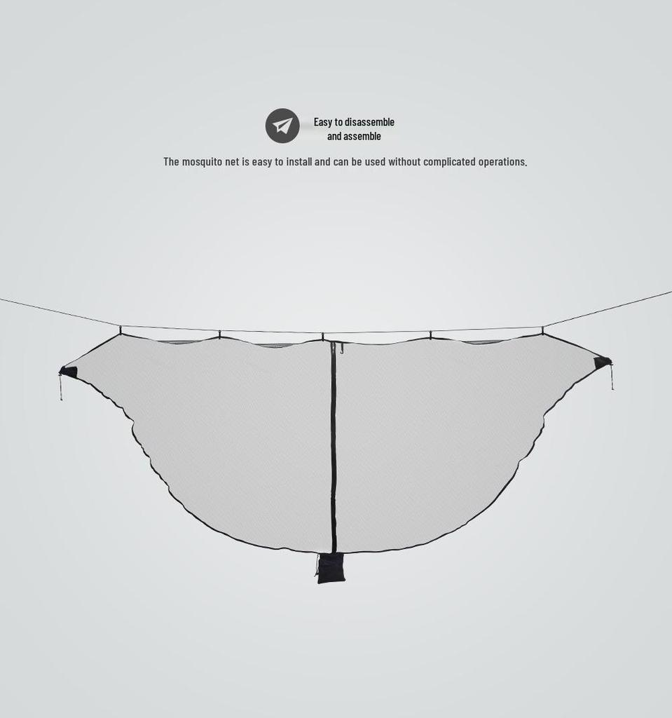Detachable Mosquito Net Cover for Outdoor Hammock - Includes Anti-Mosquito Protection, Hammock Not Included