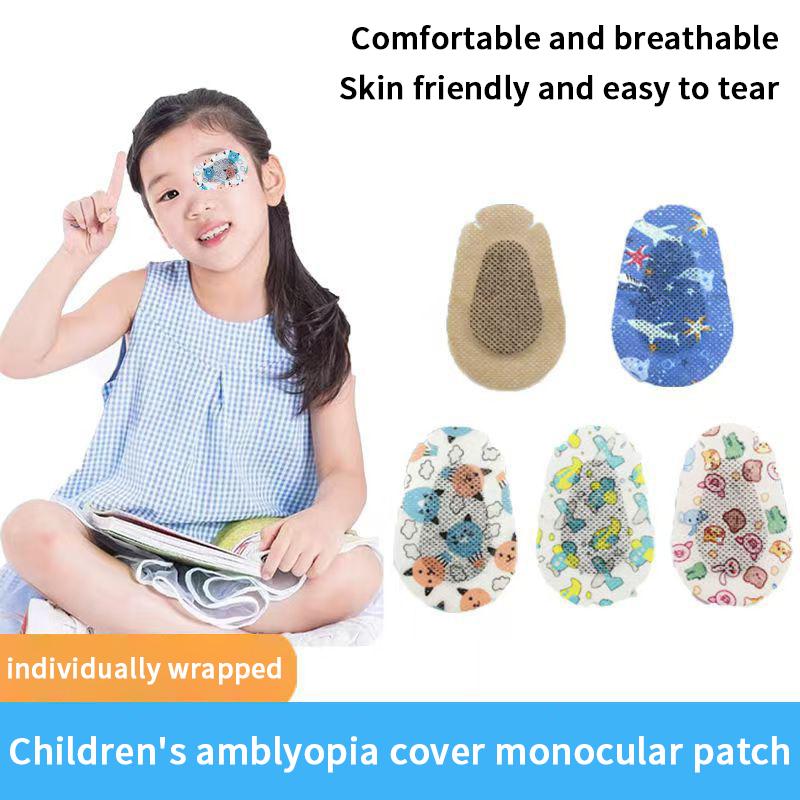 5Pcs Cartoon Medical Lazy Eye Patch For Kids Adult Strabismu Treatment Vision Care Patch Breathable Amblyopia Bandage Eye Pad