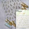 Blue and White Porcelain Chinese 5D Butterfly Flowers Vase Swallow Window Gold Stamping Nail Art Stickers Manicure Decals