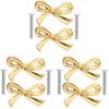 DOITOOL Brass Bow Shape Cabinets Knobs Gold Drawer Pulls Decorative Bow Knobs Cupboard Pull Handles for Home Kitchen Cabinet Hardware Cupboard
