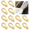 6 uds anillos para servilletas diseño semicircular único Color sólido estilo Simple anillos para servilletas con acabado liso elegante