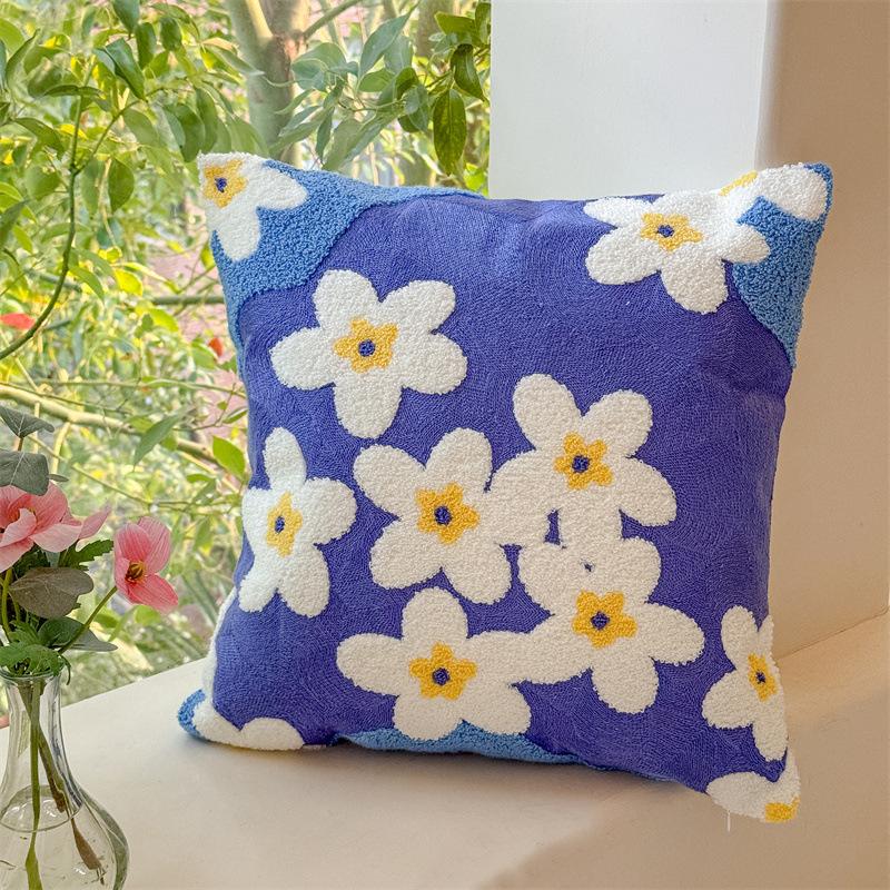 45x45cm Nordic Towel Embroidery Pillowcase Cojines Cotton Living Room Bedroom Headboard Decoration Throw Pillow Cushion Covers