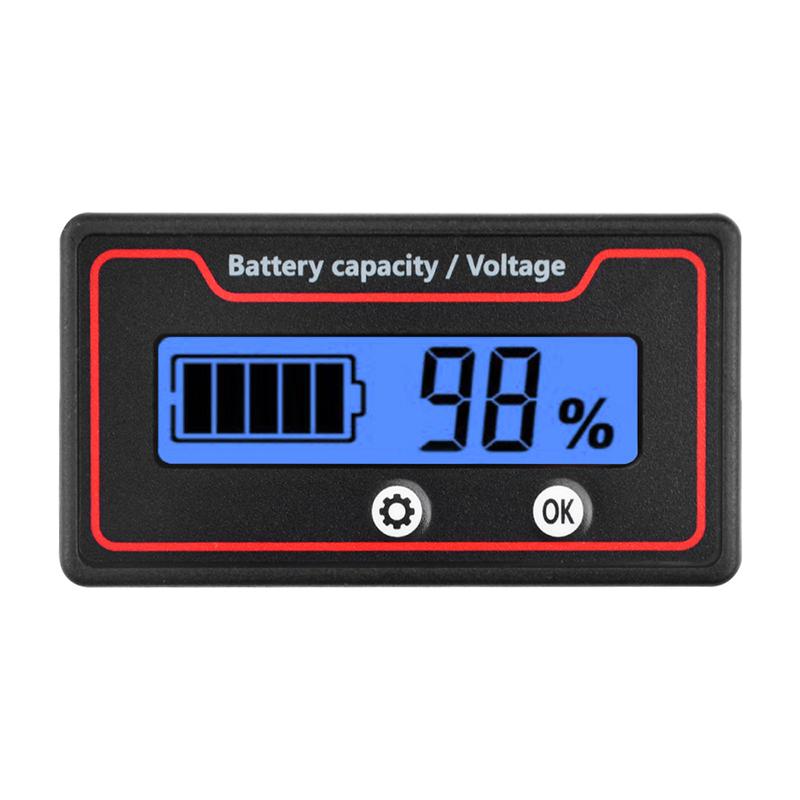 Car Battery Charge Level Indicator 12V 24V 36V 48V 60V 72V Lithium Battery Capacity Meter Tester Display Led Tester Voltmeter