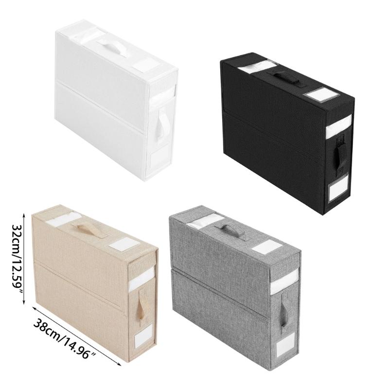 Quilt Bed Bottom Storage Box Fabric Folding Clothes Moisture-Proof Storage Box with Cover Large-Capacity Storage Box