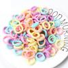 50 Pcs Cute Small Child Kids Ponytail Holders Black White Colorful Seamless Rubber Band Tie Gum Hair Bands For Girl