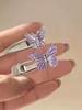 2 Pcs Fashion Sweet Purple Butterfly Barrettes Hair Clips For Women Girls Hair Accessories