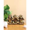 Polyresin Three Wise Monkeys Statue Showpiece for Home Decor Decoration and Gifting