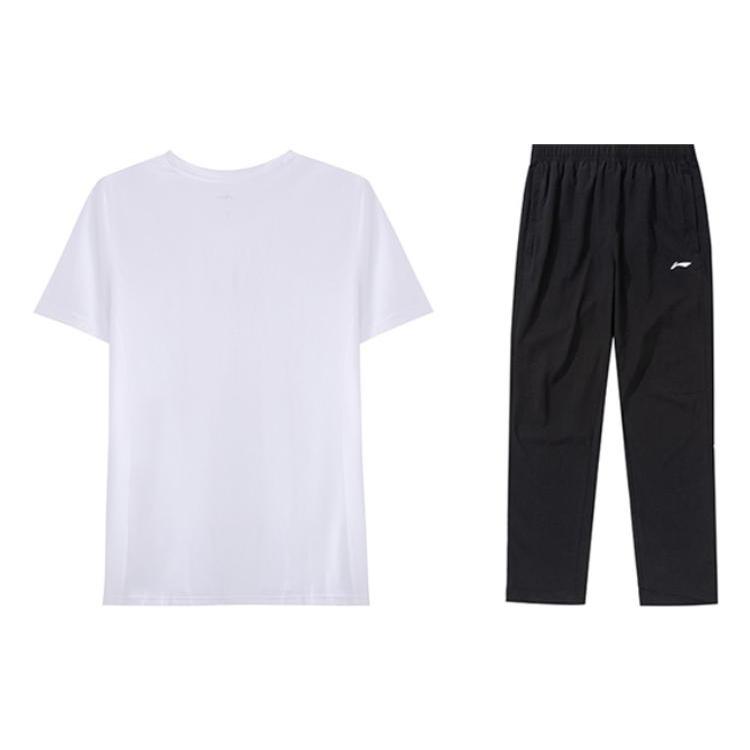 Li Ning Casual Sportswear Men's Crew Neck Moderate ATST641-2+AYKT413-1