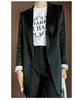 Women's Slim Black Suit with Unique Design - Imported Fabric, Mid-Length Autumn Jacket, Slim Fit.