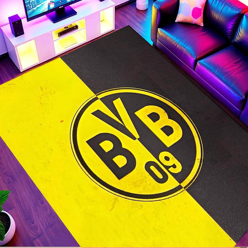 Borussia Dortmund Print Rug, Washable Floor Carpet, For Entryway Dorm Laundry Room Office Study, Home Decor Birthday Christmas Gift
