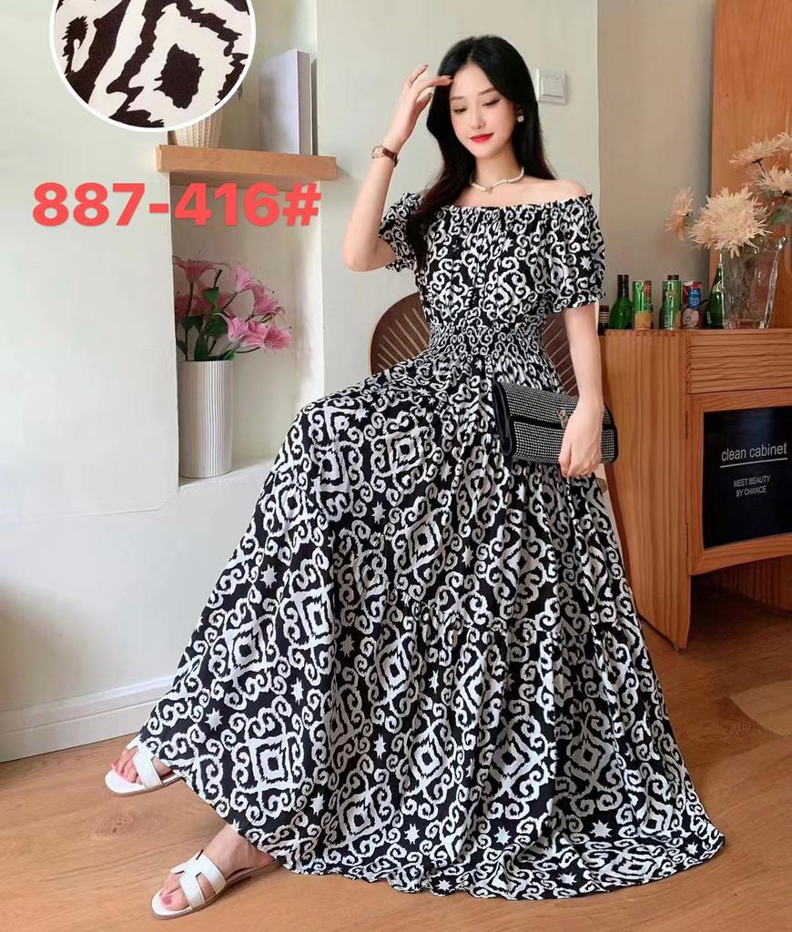 Seaside vacation beach dress cotton floral dress female shabahemi muslim
