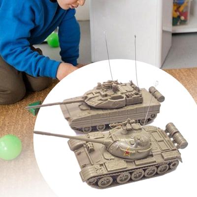 2 kusy 1/72 4D montážní model Hračka sestavení miniaturních tanků vlastními rukama