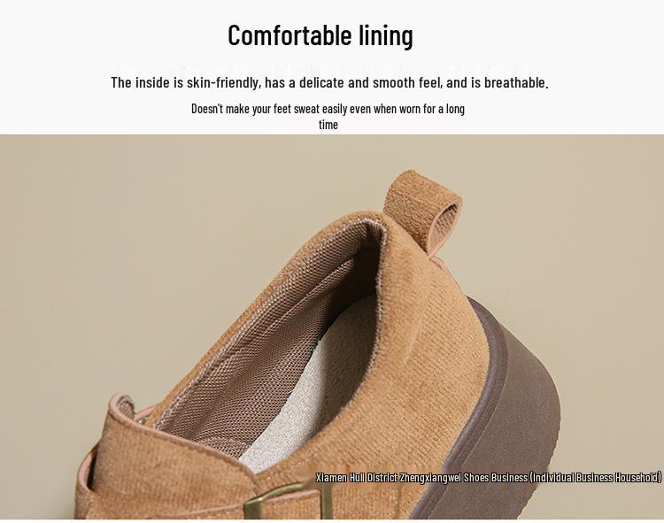 Yang Mi Style Women's Platform Loafers: 2025 Autumn Slip-On, Versatile Birkenstock-Inspired Shoes, Size 34