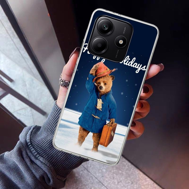 Cute P-PaddingtonS Bear Phone Case For Xiaomi Redmi Note 10 11 12 13 14 15 Pro Plus 11S 12S 14S 11T 11E 10S Soft TPU Back Cover
