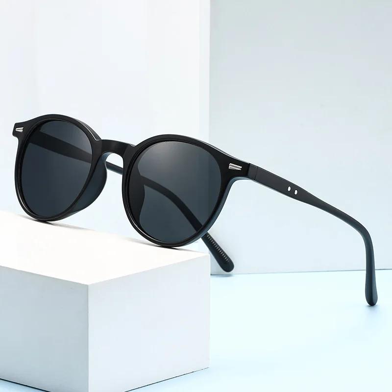 Women's Fashion Round Frame Sunglasses Men Casual Outdoor Driving Sports Eyewear Retro Ultralight UV400 Sun Glasses for Ladies
