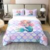Beautiful Mermaid Bed Duvet Cover Suitable For Children Boys Girls Mermaid Princess Bed Quilt Cover Warm Comfortable Breathable