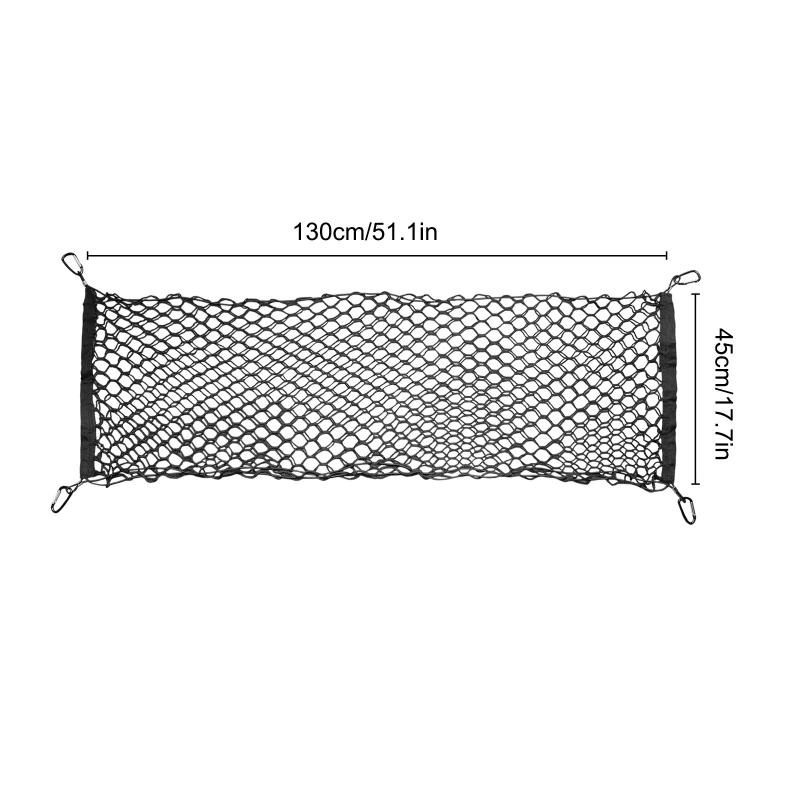 Car Mesh Elastic Nylon Rear Back Cargo Trunk Storage Organizer Double Layer Luggage Net Auto Back Rear Mesh Seat Car Accessories
