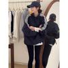 Women's Striped Stand-Collar Windbreaker Jacket - 2025 Spring Collection, Loose Fit, Embroidered Design.