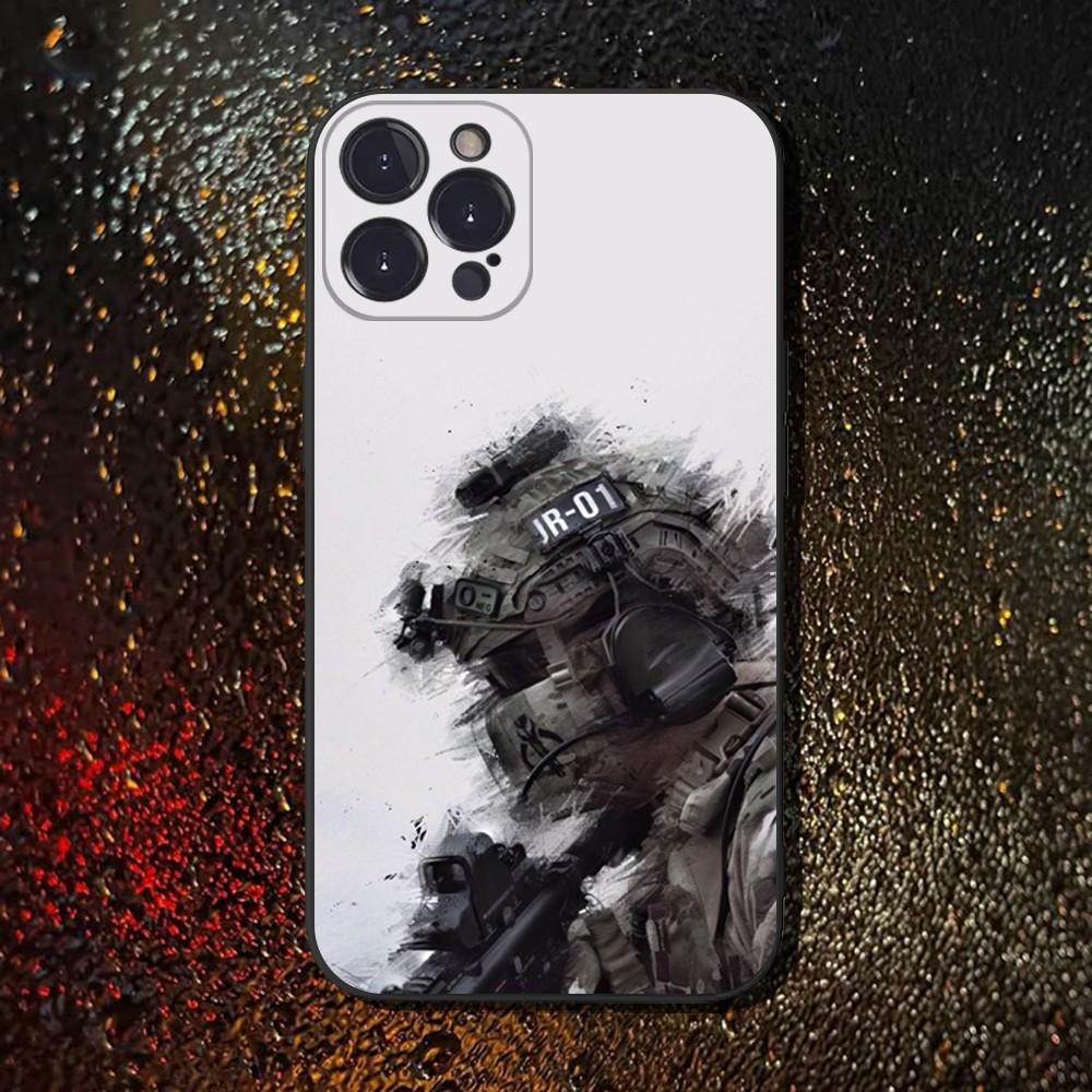 

Army Special Forces Phone Case For iPhone 16,15,14,13,12,11 Plus,Pro Max,XS,X,XR,SE,Mini,8,7,Soft Silicone Black Cover iPhone12PROMAX