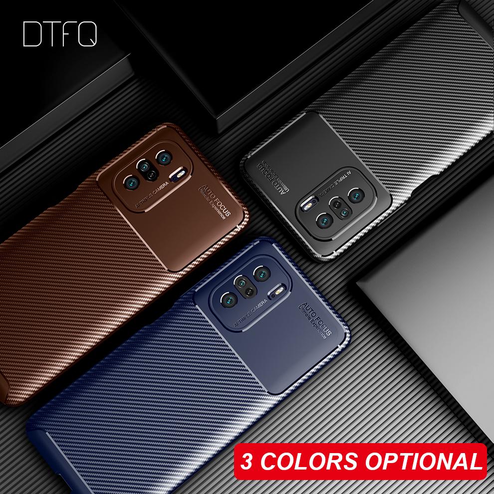 For POCO F3 Case Soft Carbon Fiber Case for Xiaomi POCO X3 NFC Funda Silicone Case for POCO X3 Pro Shockproof Case for POCO F3