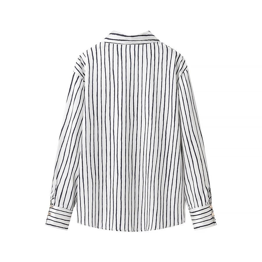 Spring/Summer 2025 Women's Versatile Single-Breasted Silk Satin Shirt