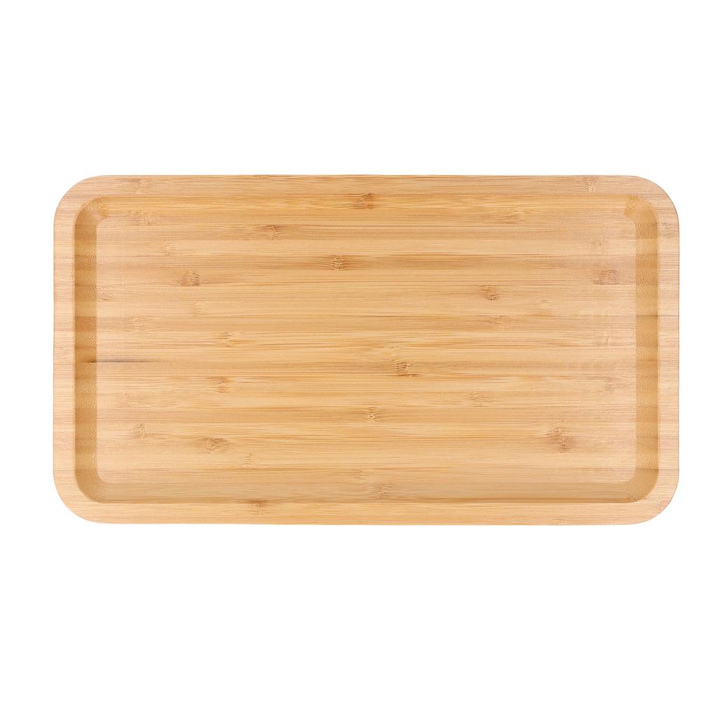 Bathroom Vanity Tray Cosmetics Storage Makeup Organizer Rectangular Bamboo Wood Modern Home Decor