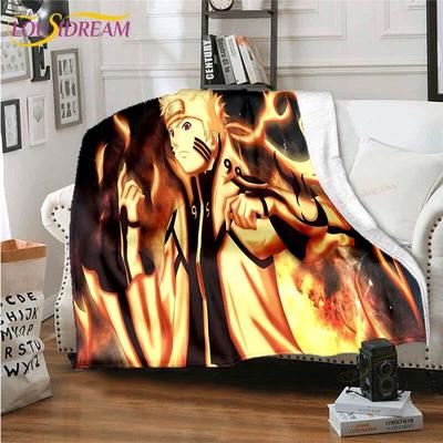 3D Printed Naruto Art Fleece Blanket for Beds Hiking Picnic Thick Quilt Fashionable Bedspread Fleece Throw Blanket