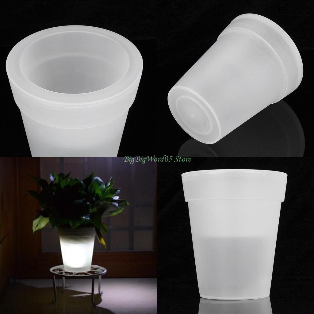 24TE Solární LED Květináč Venkovní Zahrada Krajinná Lampa Osvětlení Květináč LED Osvětlený Květináč Váza Dekorace Dvorku