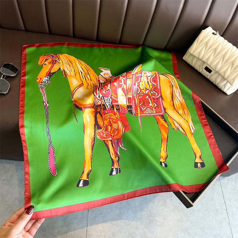 European and American temperament simulation silk printing silk scarf square scarf high-end shawl sunscreen neck professional scarf headscarf scarf