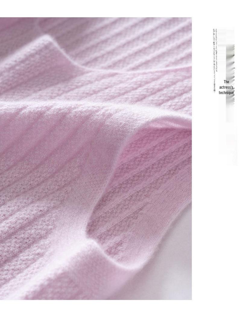 Women's 100% Pure Cashmere Round Neck Sleeveless Knit Vest for Autumn/Winter