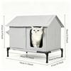 Summer Cool Cat Bed Hut Foldable Outdoor Pet Cooling House with Stand Insulated Cat House Foldable Hut For Cat Bunny Dog Outdoor