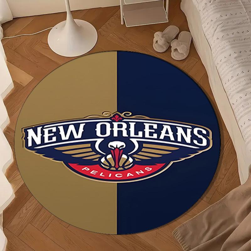Orleans Pelicans Rebrand Round Mat, Anti-slip Circle Carpet Chair Rug For livingroom,Bedroom, Doormat Home Decor Gift Christmas Gifts
