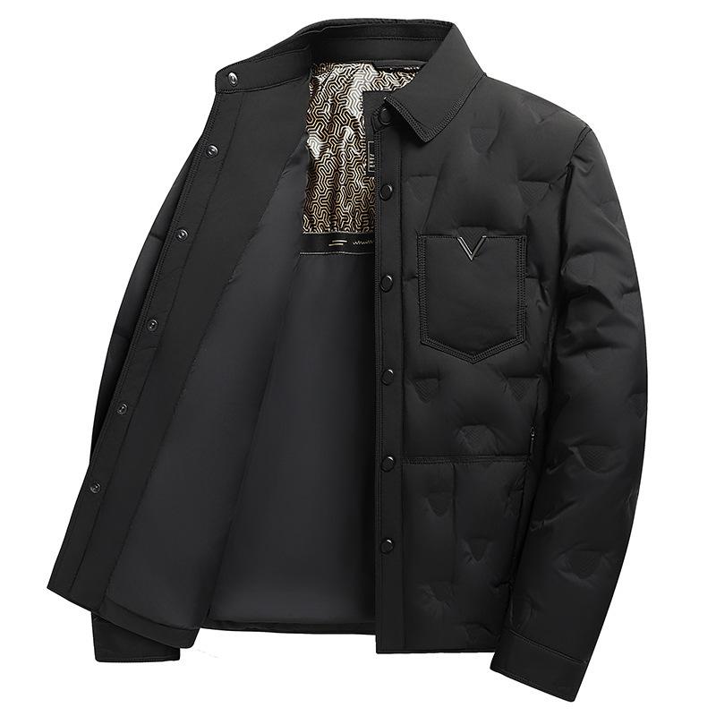 

Чоловіча нова куртка пуховик на лацканах у стилі бізнес-кежуал, тепла, зручна та з підкладкою високої щільності, зручна та зносостійка куртка 4XL