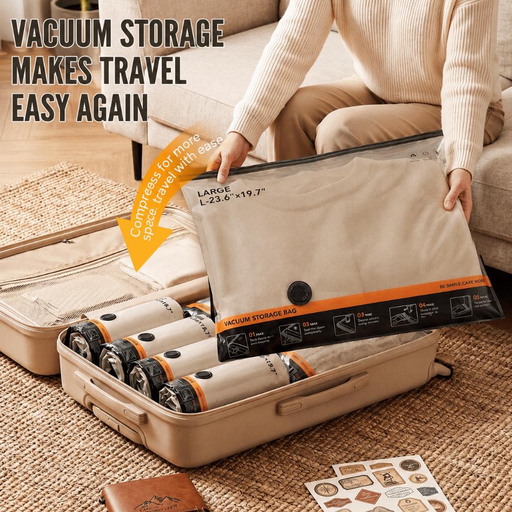 Space Saving Vacuum Compression Bag Double Seal Compression Bag Vacuum Storage Bag  Home Closet