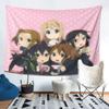 Full Staff Tapestry, Japanese Anime Wall Hanging Cloth for Girly Bedroom Living Room Decor