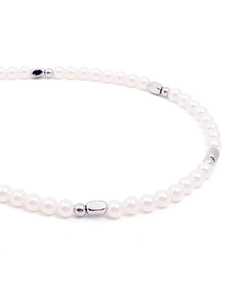Polalita White Pearl Hemapoint Necklace (Plt-Nl-071_Wt)
