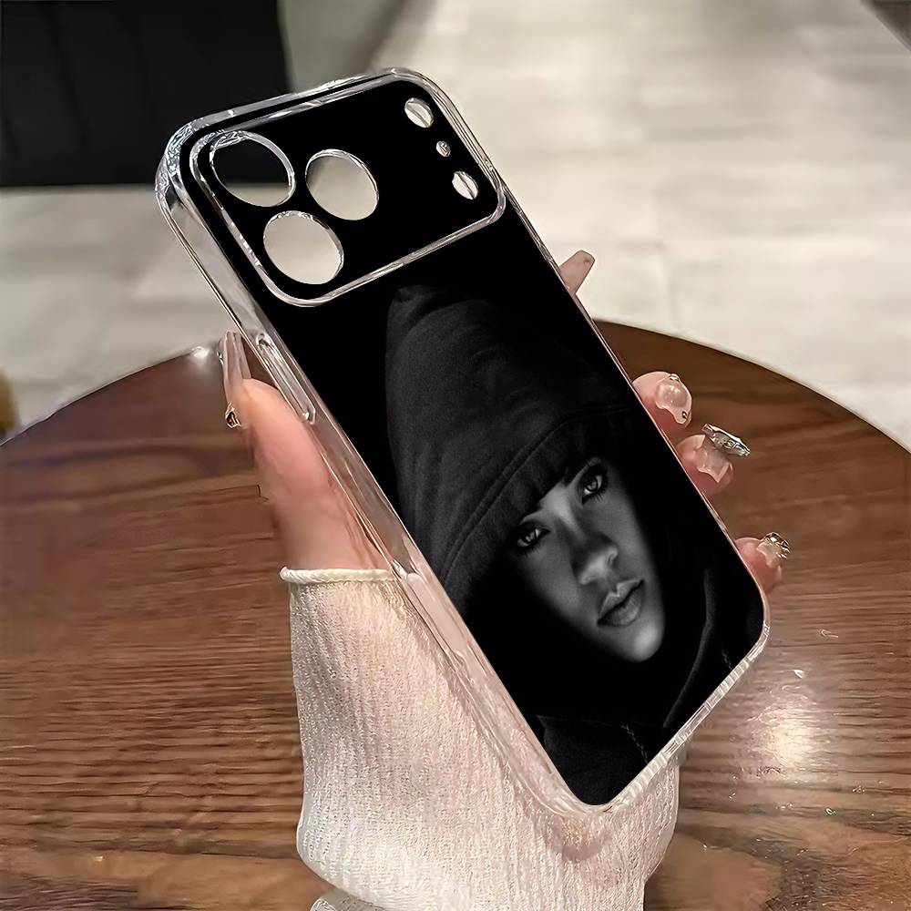 Singer R-Rihanna Phone Case For iPhone 17 16 15 14 13 12 11 Mini Pro Max Plus Transparent Cover