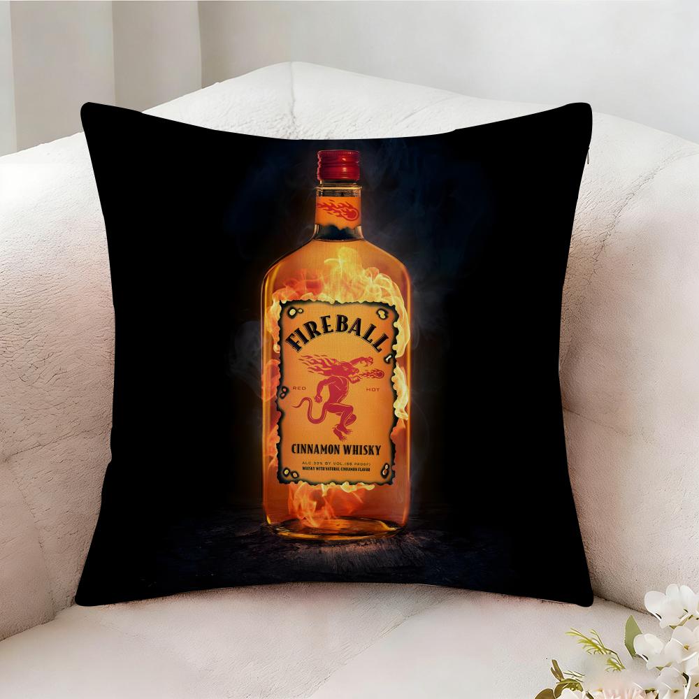 Fireball Cinnamon Whisky Pillow Case Pillowcase, Double-sided Printed, Sofa Cushion, Bedroom Headboard Pillow