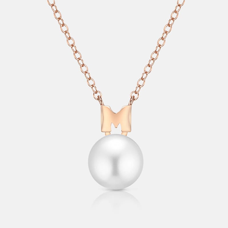 METROCITY JEWELRY René Perla Sterling Silver Rose Necklace A243SN9103RPH